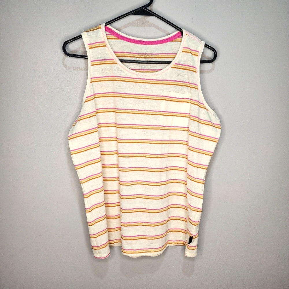 Patagonia Women's Mainstay Tank Pacific Stripe Marble Pink Size L